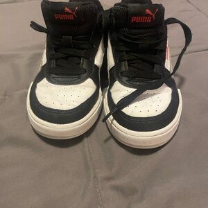 Puma Kids Black and White Sneakers